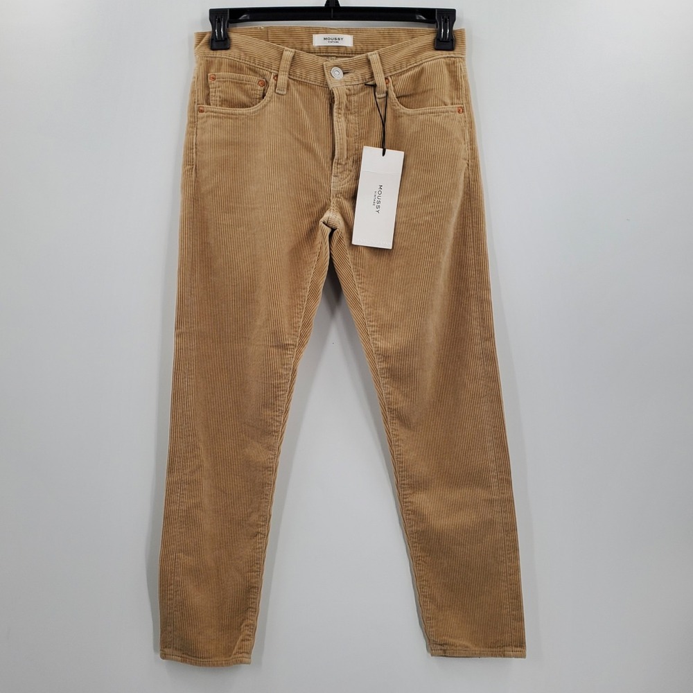 Women's Moussy Vintage Ailey Corduroy Pants Size 26 NEW $285 B9